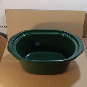 RIVAL 3745 Green Ceramic Insert  Crock Pot Slow Cooker 10 1/2" X 14 1/2".